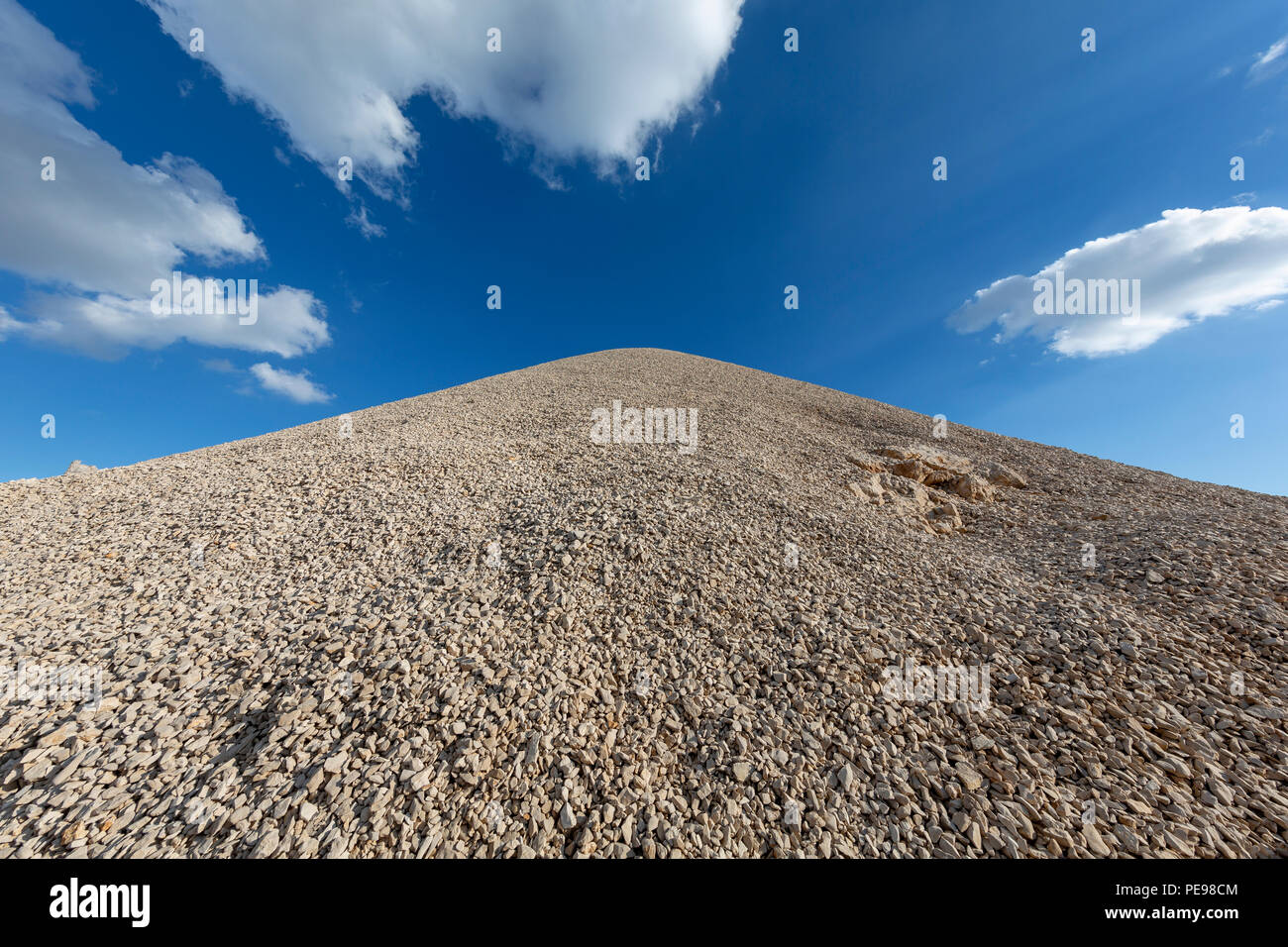 Tumulus of Commanege Kingdom on Nemrut mountain, Adiyaman, Turkey Stock Photo