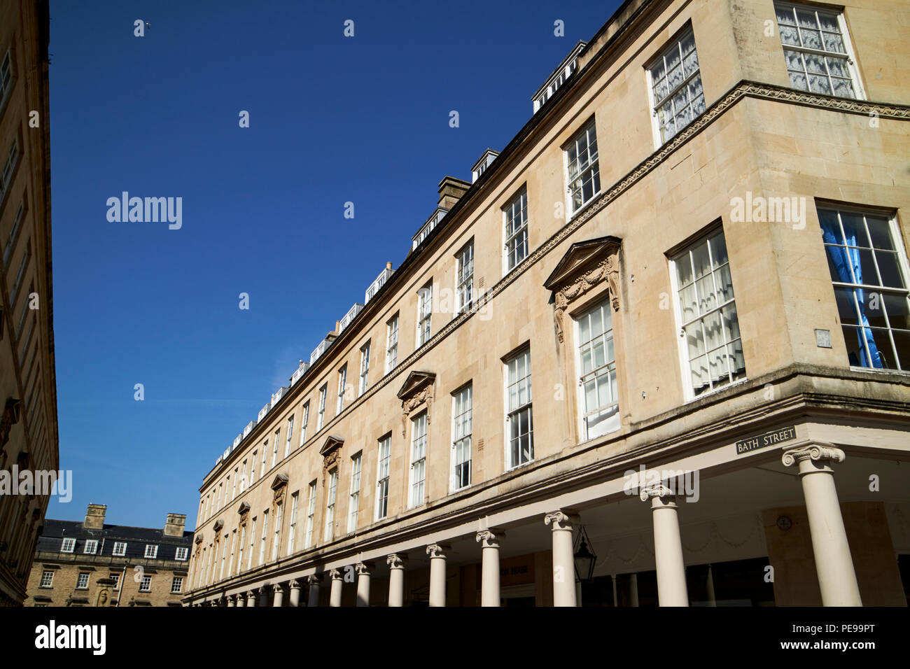 georgian buildings on bath street in the centre of Bath England UK Stock Photo