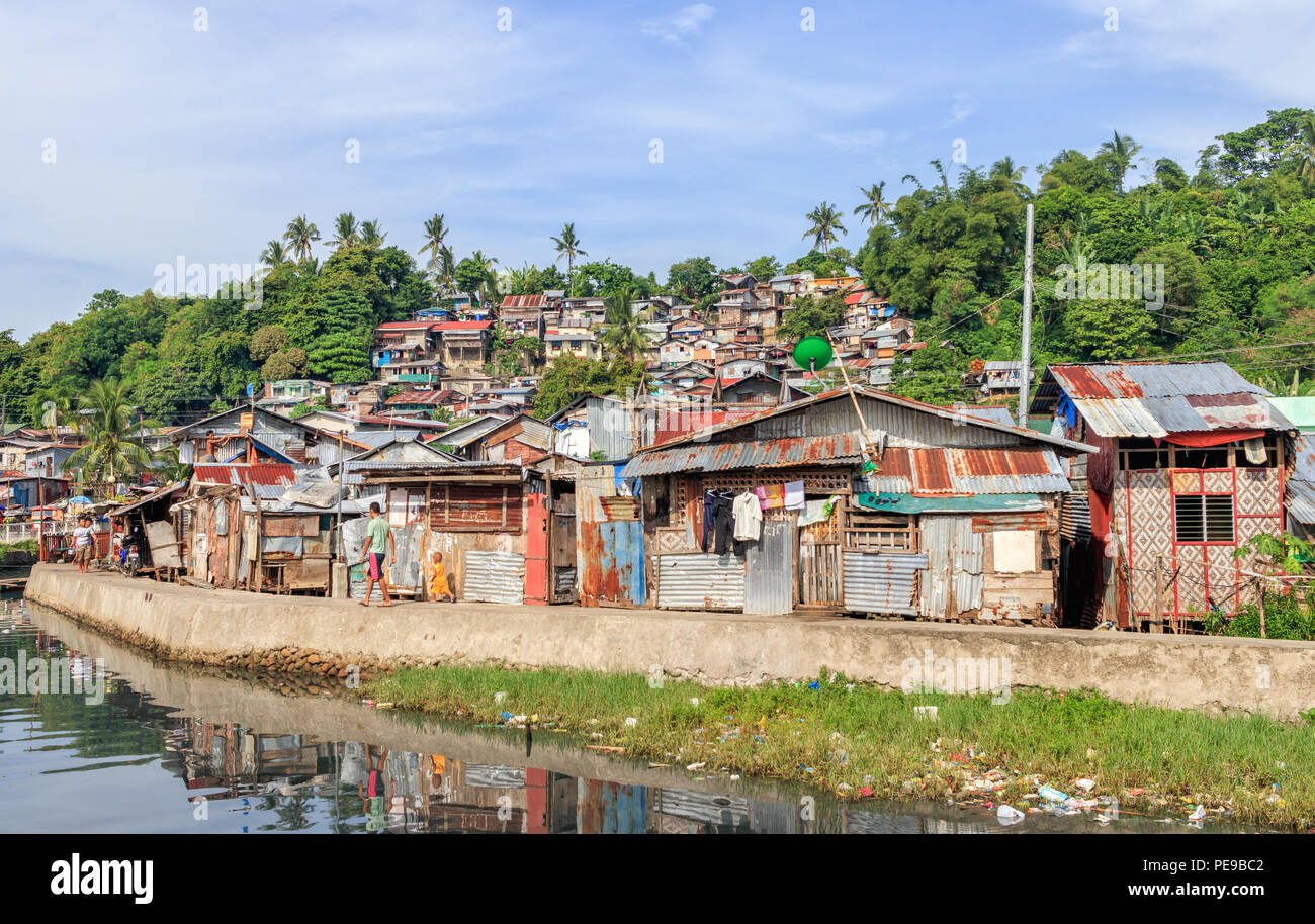 Tacloban City, Philippines June 12, 2018 Houses On A Hill In The Philippines Stock Photo Alamy