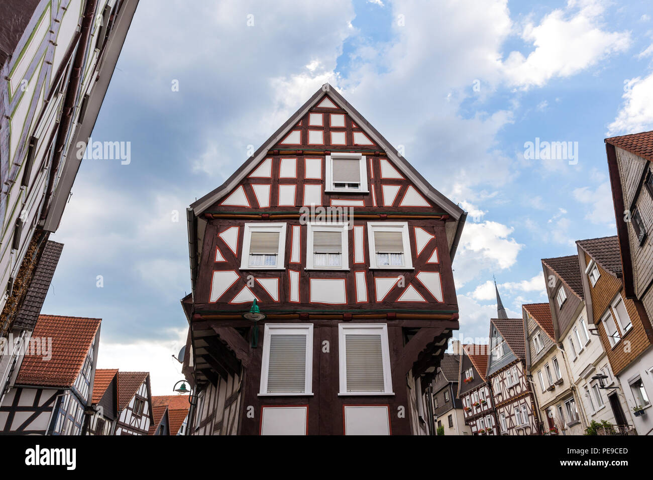biedenkopf historic town hesse germany Stock Photo