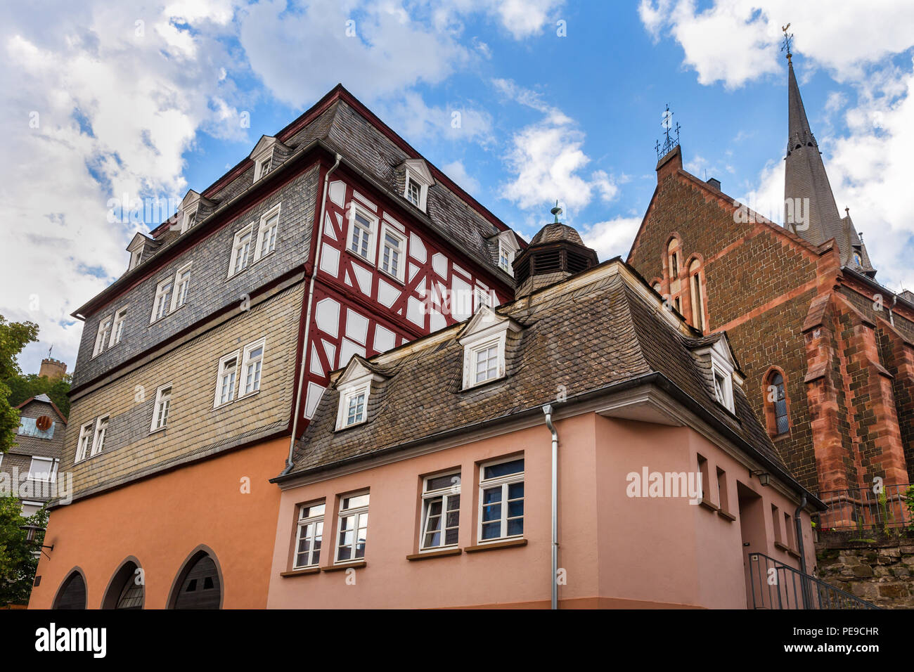 biedenkopf historic town hesse germany Stock Photo