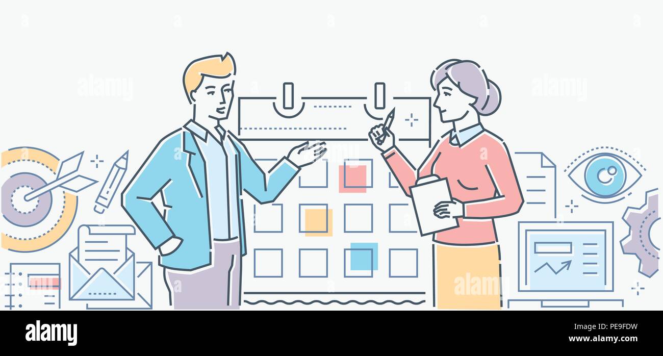 Time management list man Stock Vector Images Alamy