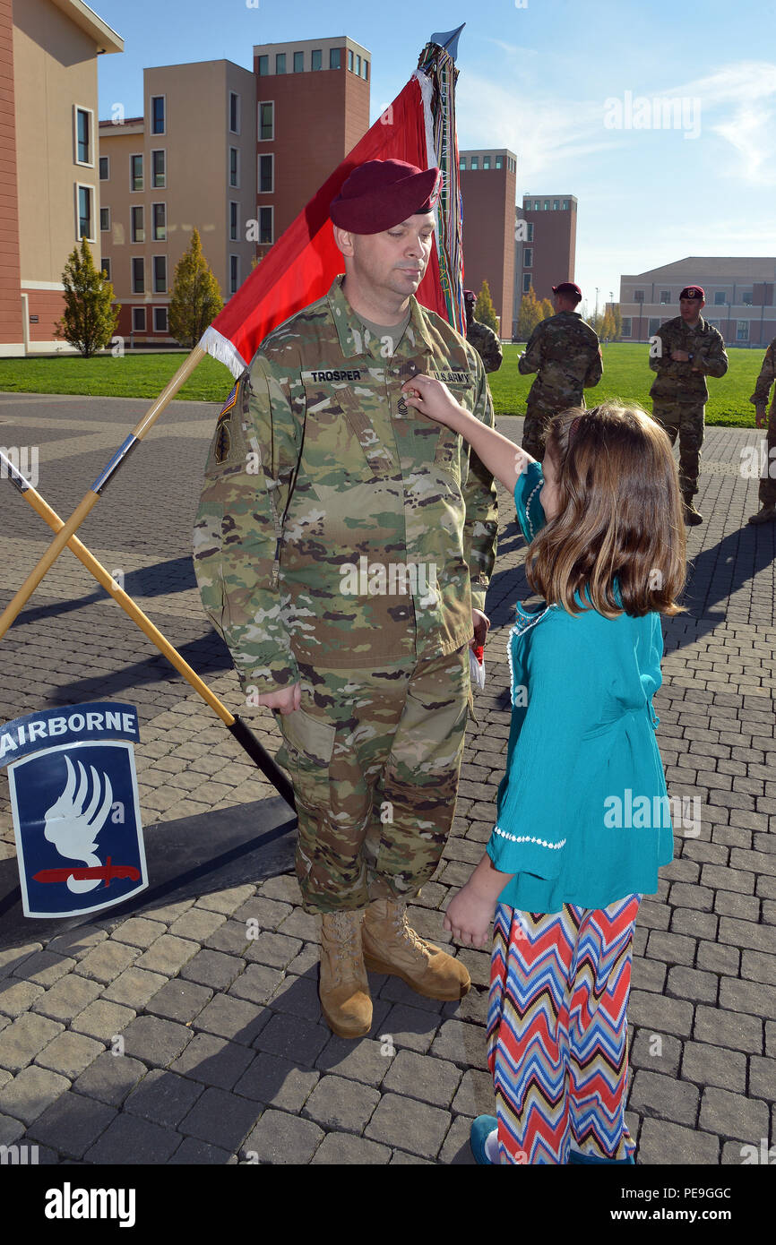 At Caserma Del Din in Vicenza, Italy, the daughter of the 1st Sergeant ...