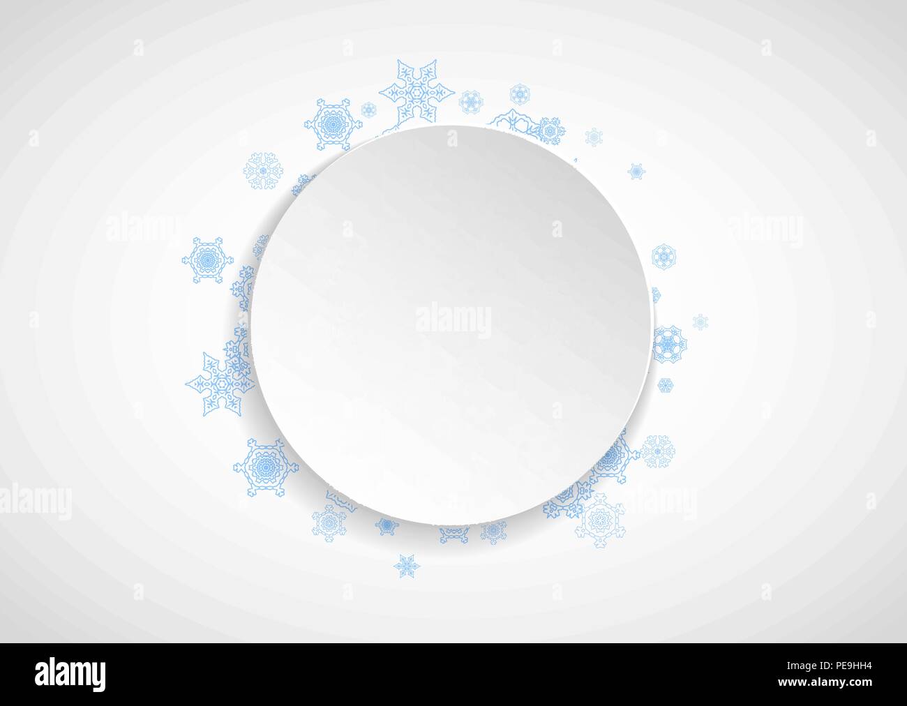 Snowflakes frame on white paper background Stock Vector Image & Art - Alamy