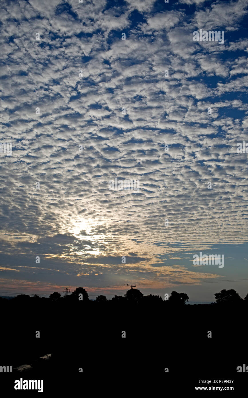 Mackerel sky at dawn UK Stock Photo Alamy