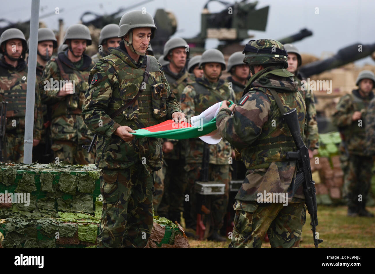 Bulgarian Soldiers Of 61st Mechanized Brigade Fold The Bulgarian Flag bulgarian-soldiers-of-61st-mechanized-brigade-fold-the-bulgarian-flag