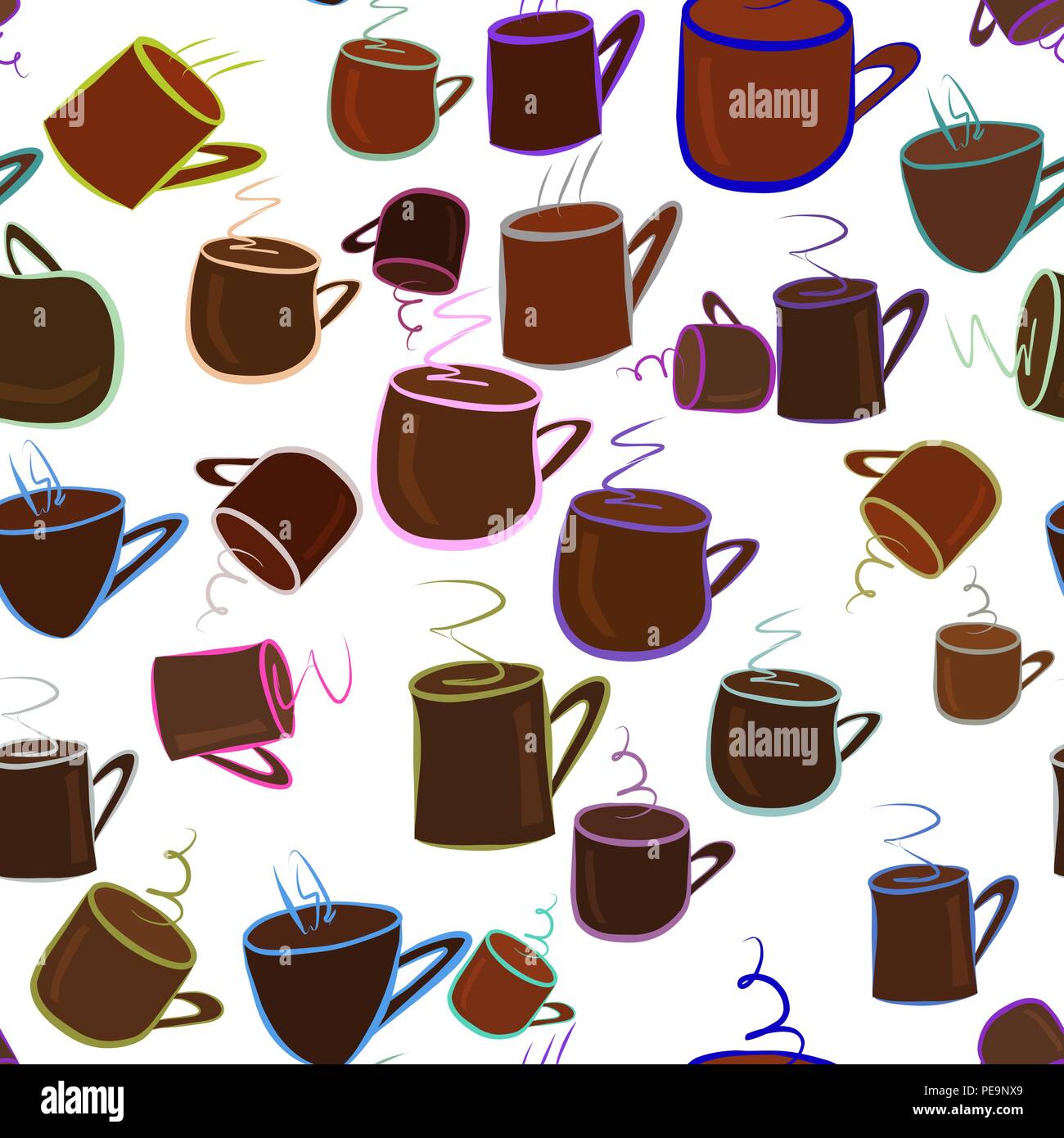 Seamless illustrations of coffee cup. Good for web page, wallpaper, graphic design, catalog, texture or background. Cartoon style vector graphic Stock Vector Image & Art - Alamy Seamless illustrations of coffee cup. Good for web page, wallpaper, graphic design, catalog, texture or background. Cartoon style vector graphic Stock Vector Image & Art - Alamy