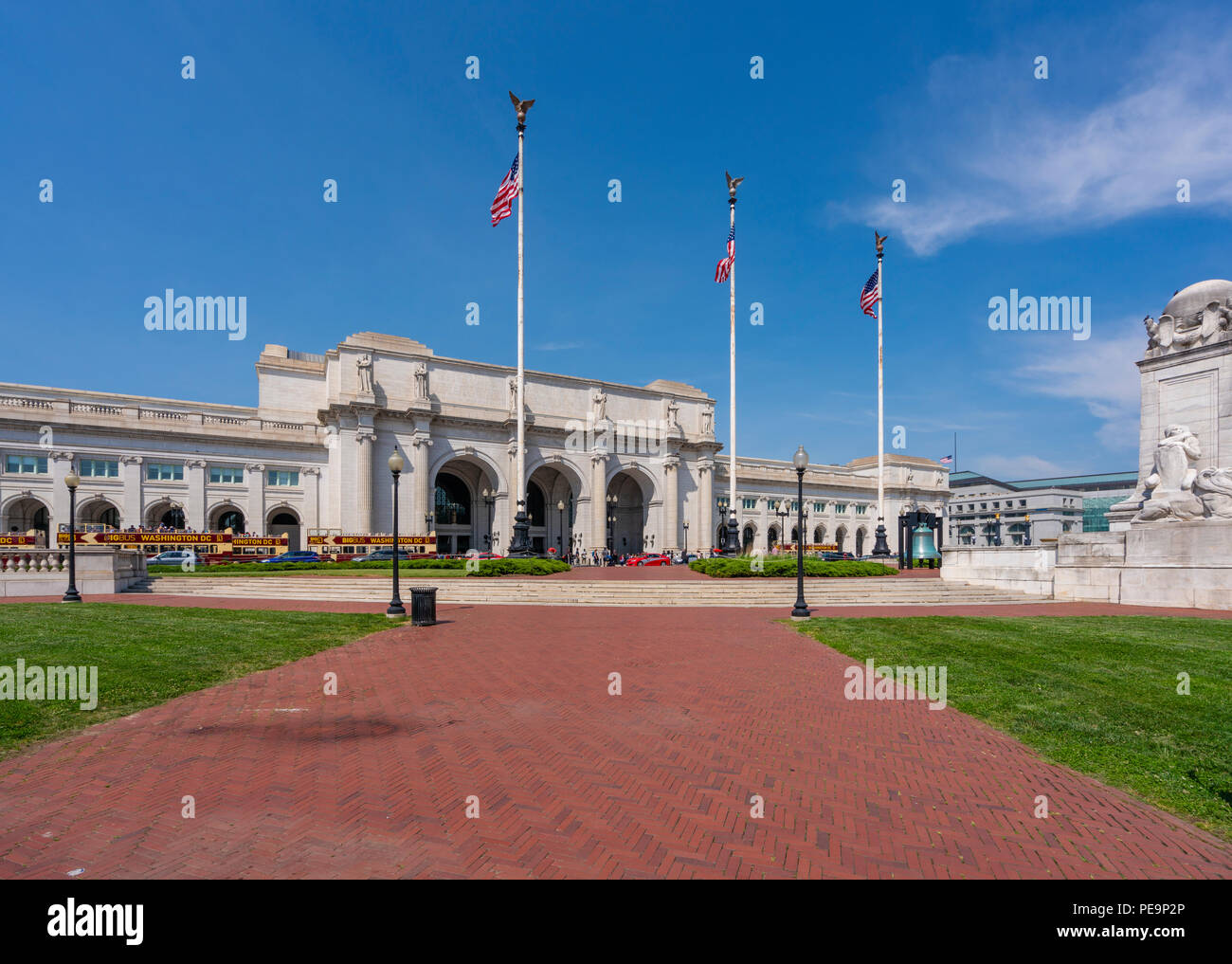 View of Union Station in Washington DC Stock Photo