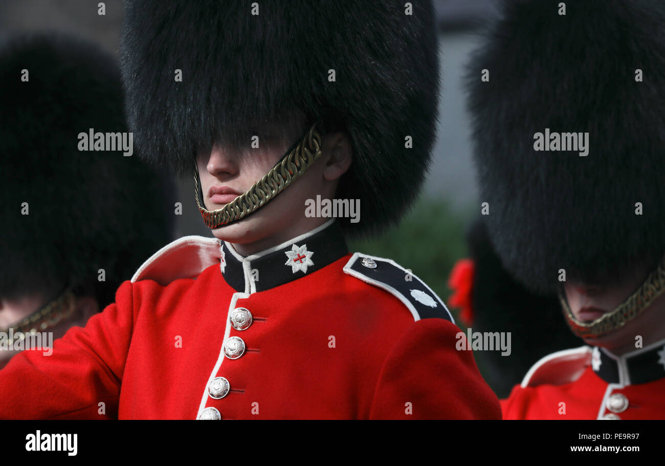 Coldstream Guardsman taking part in Coldstream Civic Week Stock Photo