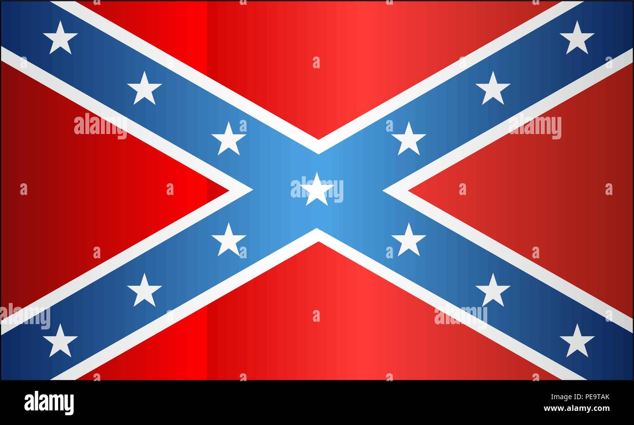 Grunge Confederate Flag - illustration,  The Blood-Stained Banner Stock Vector