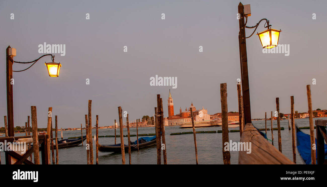 venice at sunset with reflections in the sea Stock Photo - Alamy