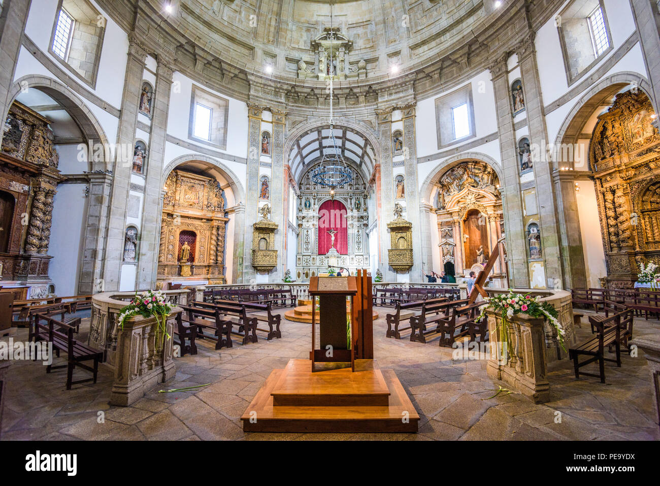 Vila Nova de Gaia, Portugal at the interior of Mosteiro da Serra do Pilar. The 16th century monastery belonged to the Order of Saint August. Stock Photo