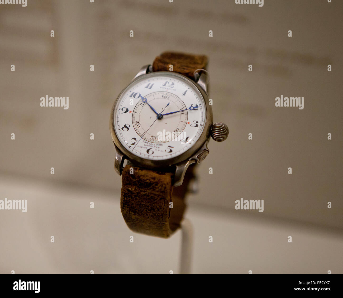 Longines-Wittnauer Weems sidereal time model second-setting watch - USA Stock Photo