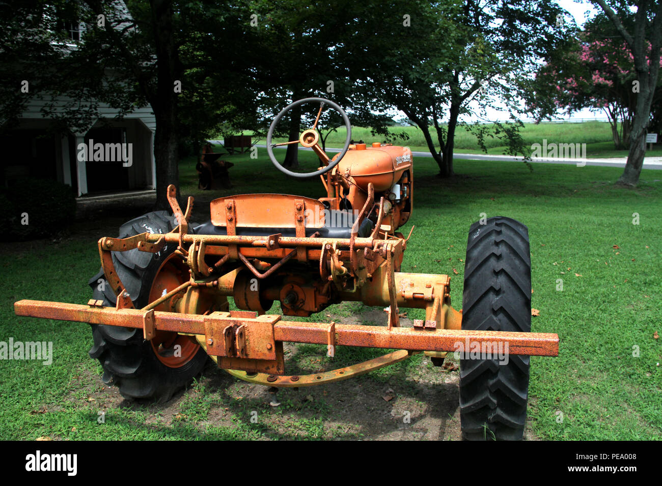 Tractors displayed at Farm and Forestry Museum at Chippokes Plantation, VA, USA Stock Photo