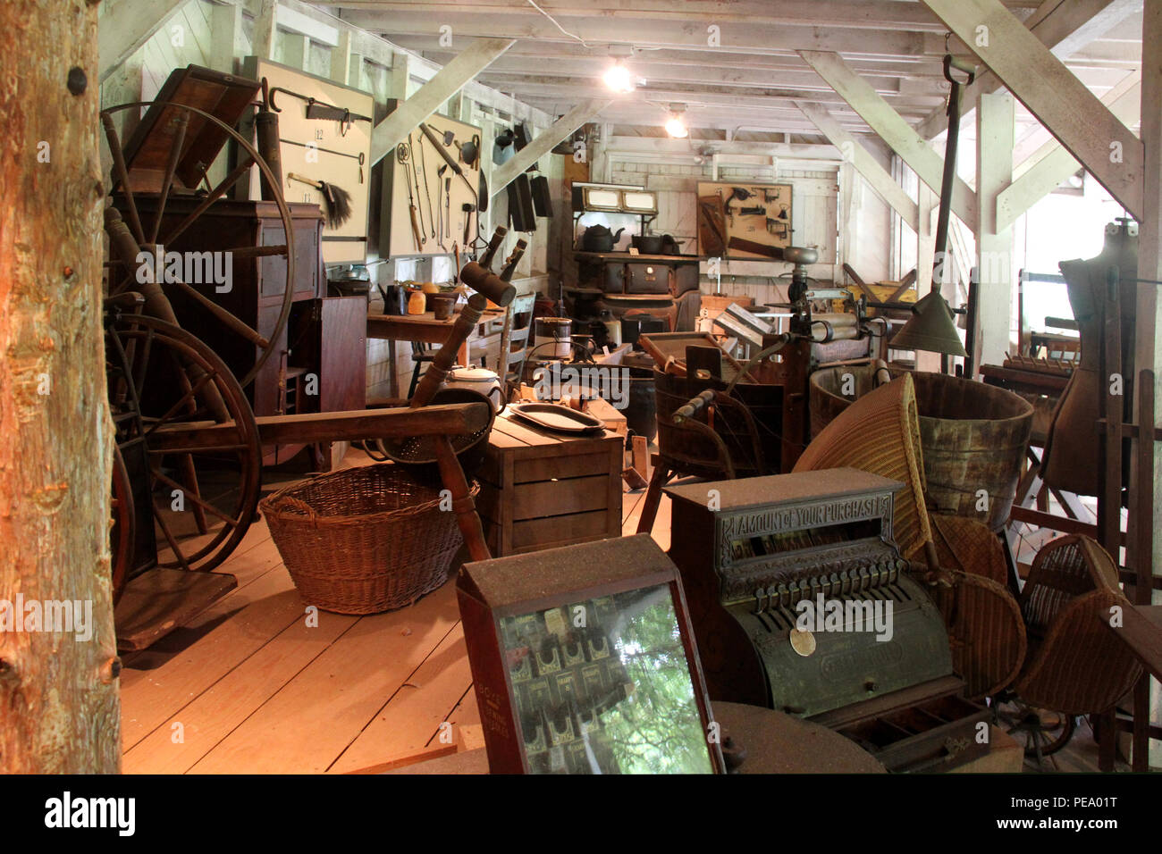 Old tools and machines displayed at Chippokes Farm and Forestry Museum
