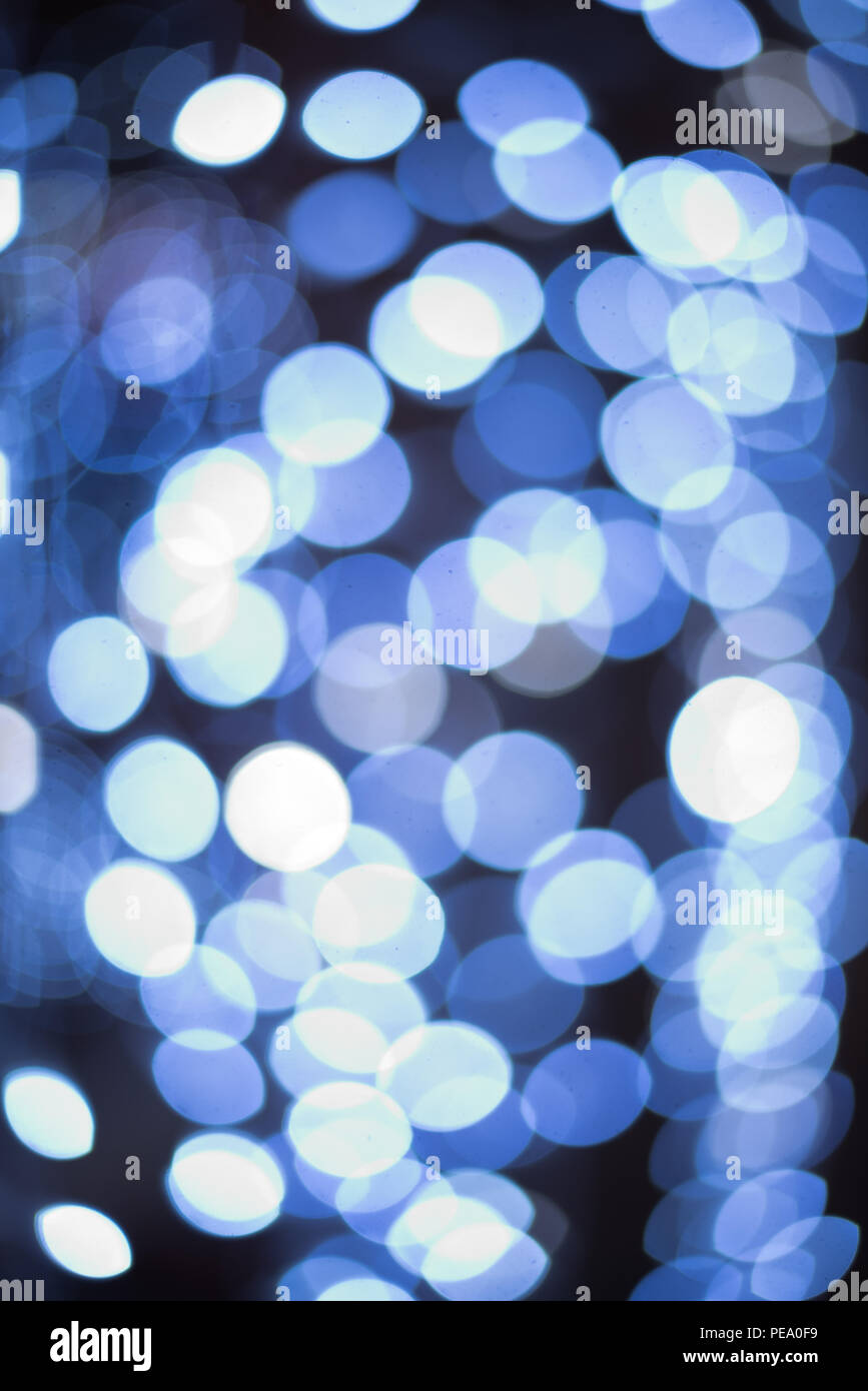 Bokeh Blue lights abstract background Stock Photo - Alamy