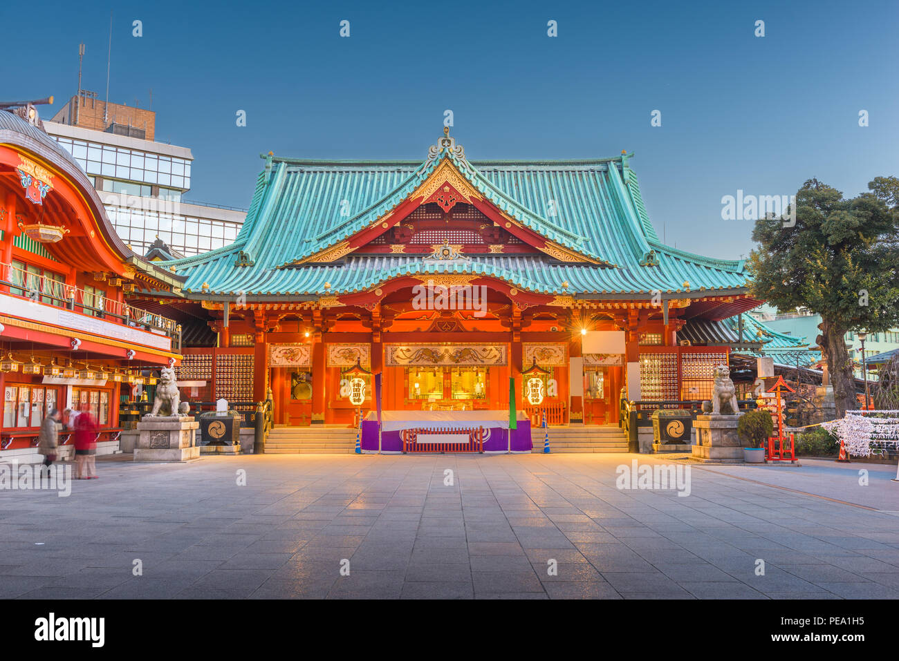 Tokyo, Japan at Kanda Shrine at twilight. Stock Photo