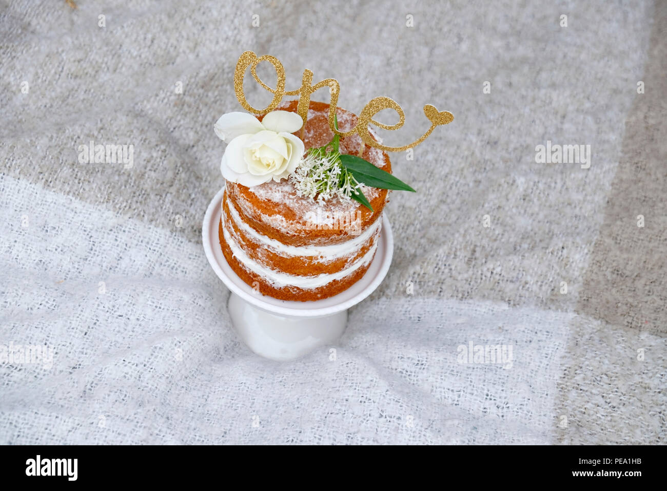 first birthday cake Stock Photo - Alamy