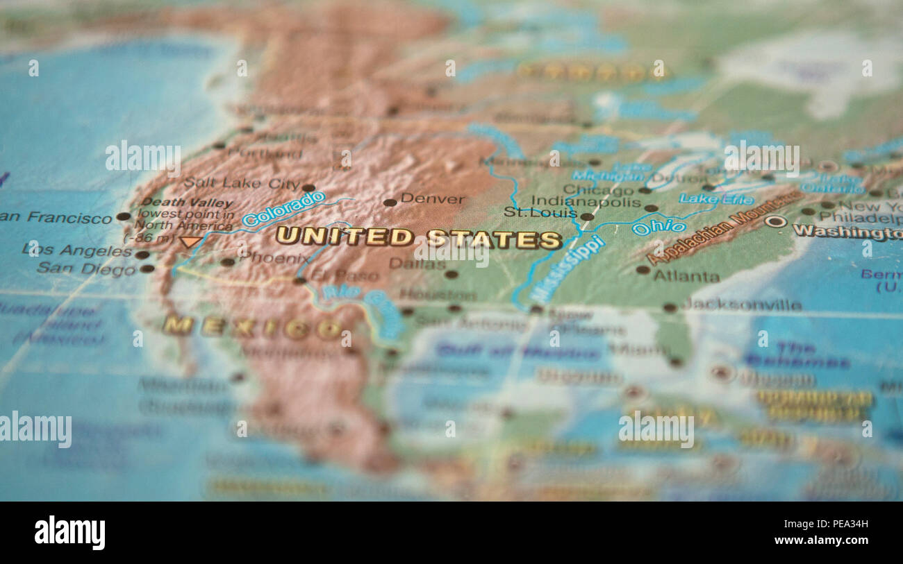 United States on the map. The United States on the map of the world