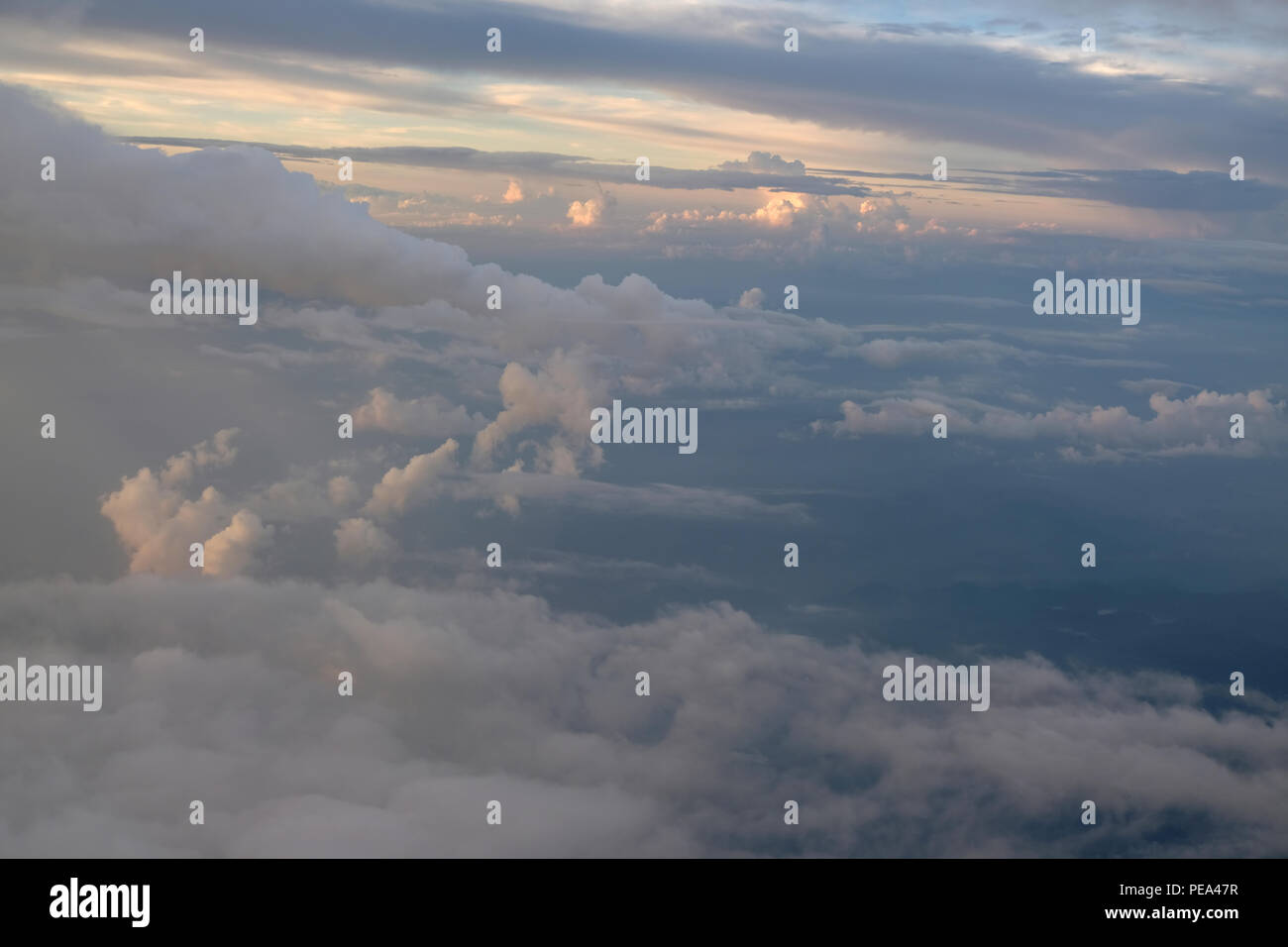 Aerial view cloudy clouds sky blue hi-res stock photography and images ...