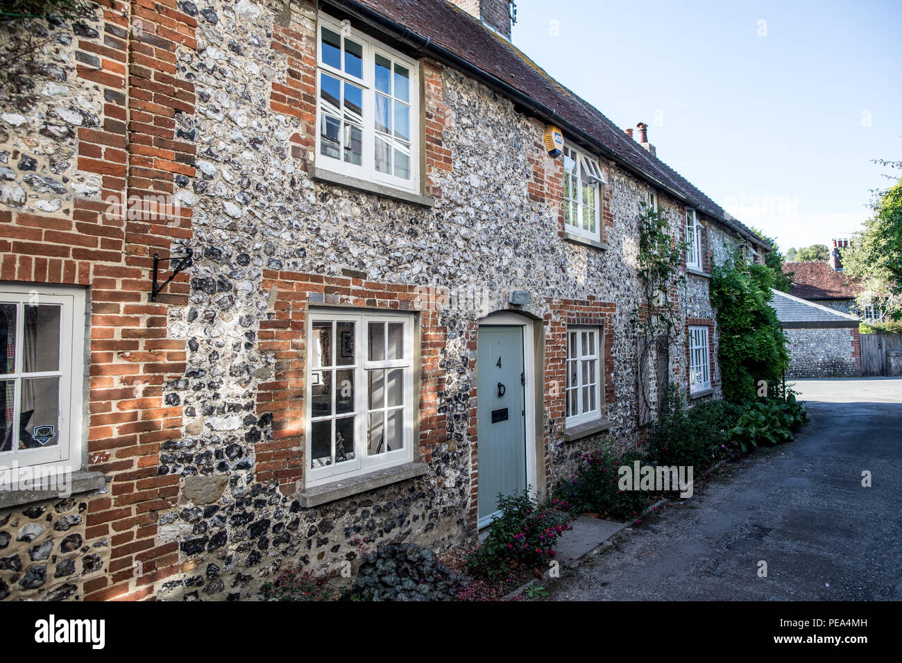 Traditional House in The Village Of Singleton East Sussex UK Stock