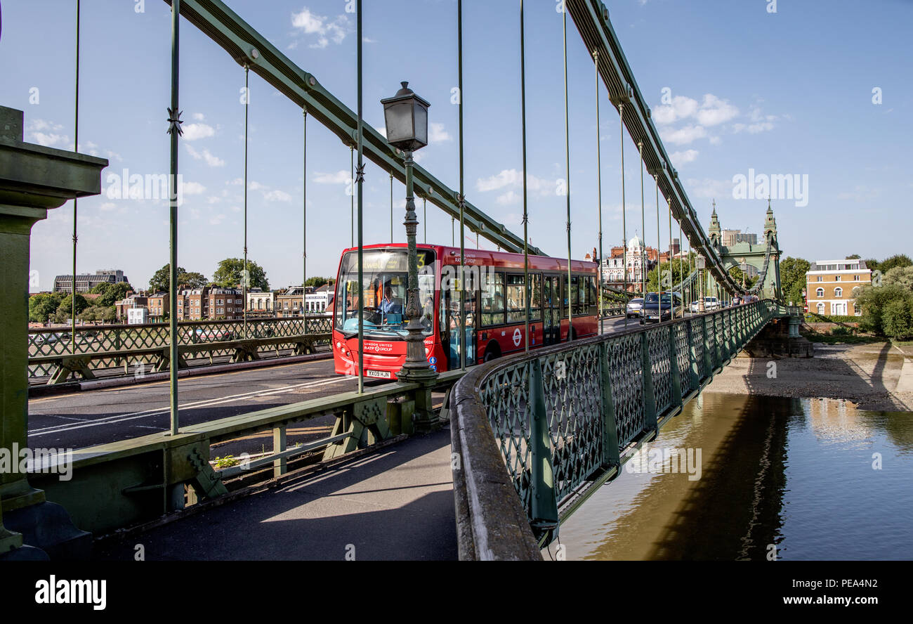 Hammersmith Bridge Daytime London UK Stock Photo Alamy