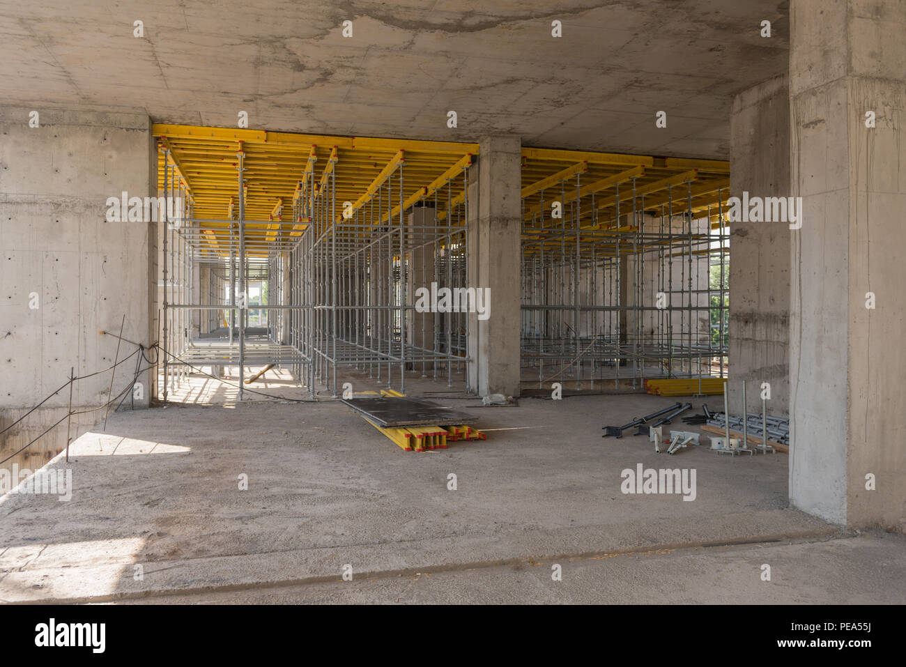 metal concrete structures of the building under construction