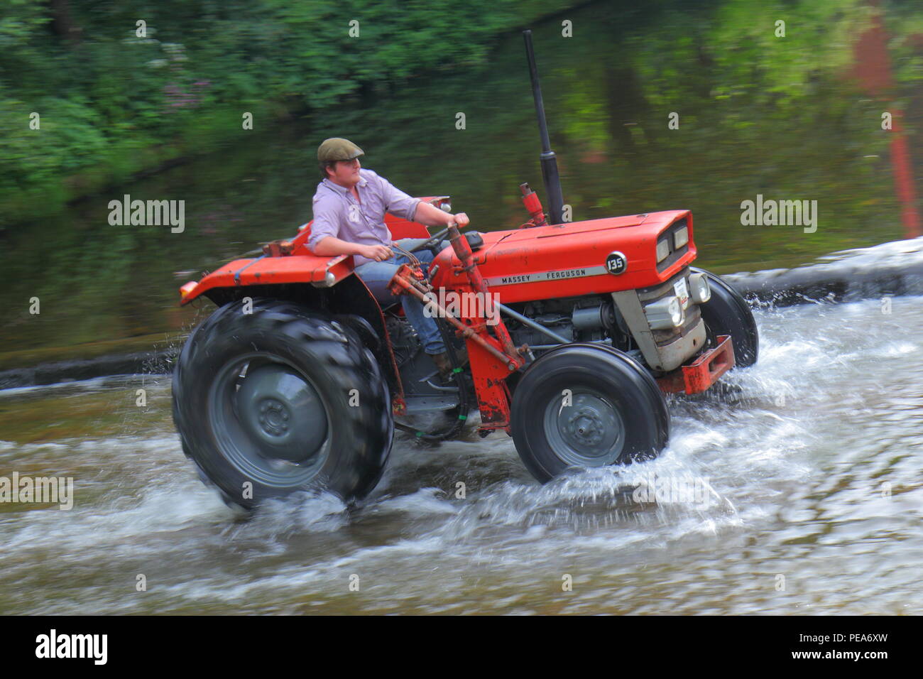 The Tractor run that sees tractors and other vehicles cross the river