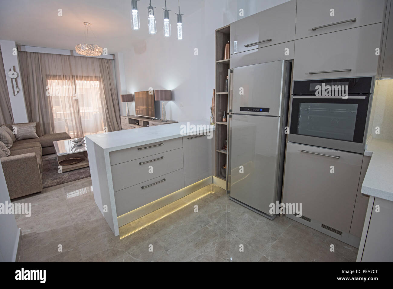 Interior Design Decor Showing Modern Kitchen And Appliances