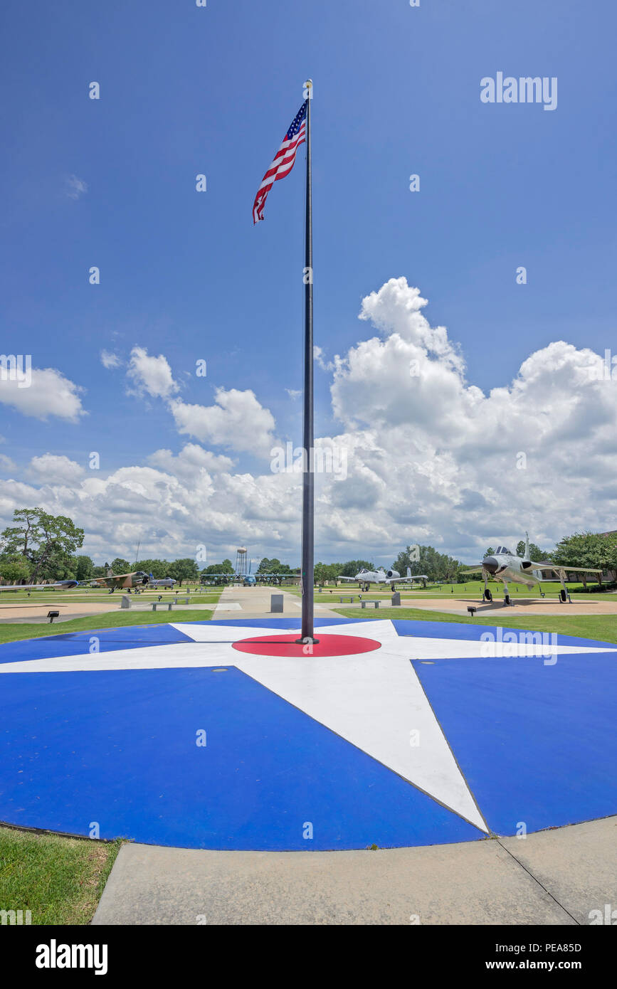 Air Park at Moody AFB was dedicated to President George W. Bush who was a pilot in training at Moody 1968-69. Stock Photo