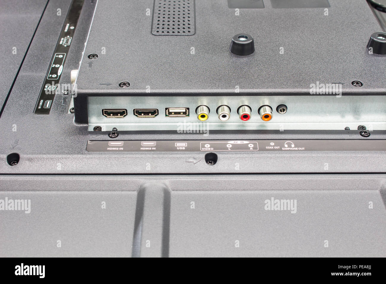 The high definition television input panel Stock Photo Alamy