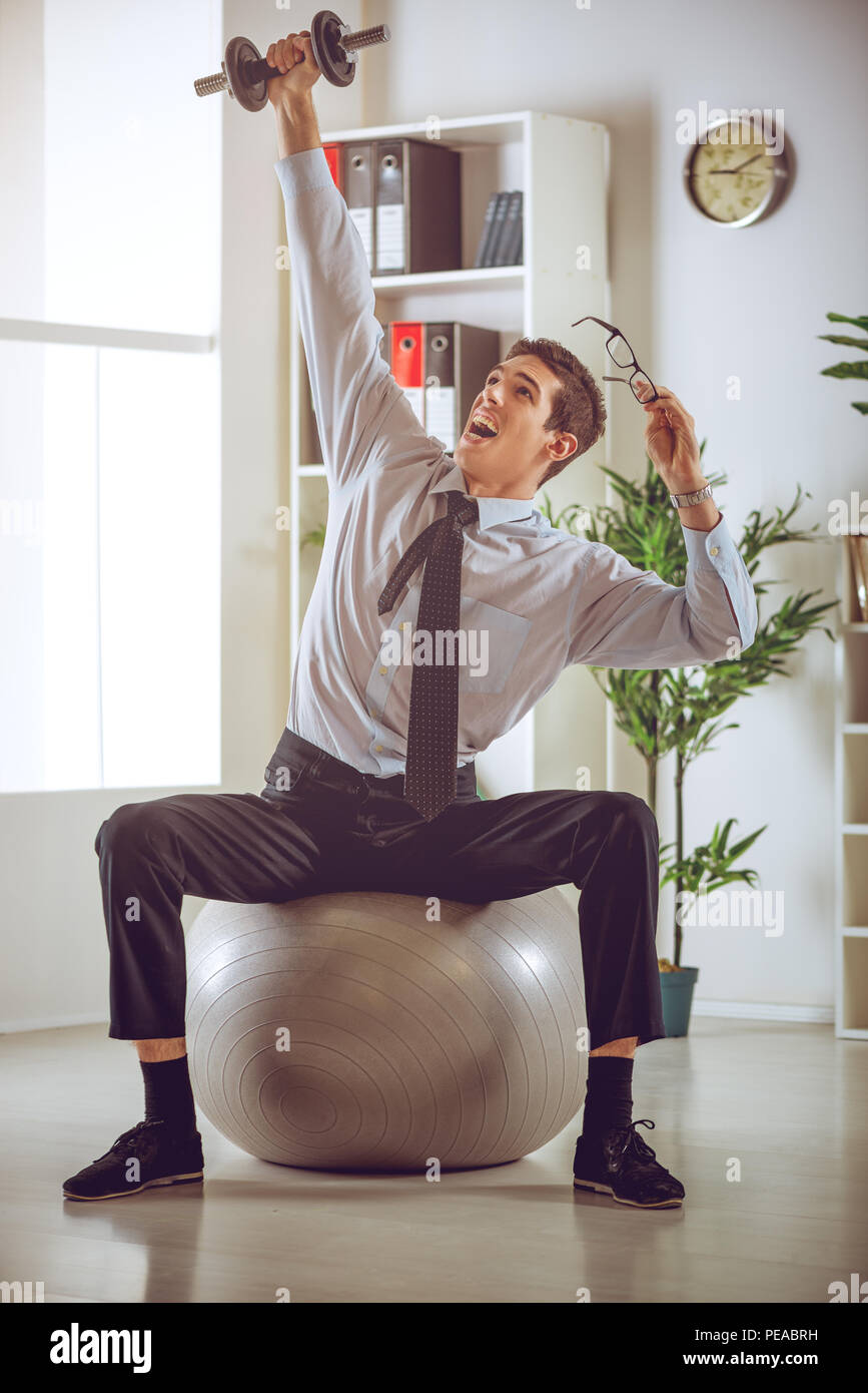 Exercise ball office hires stock photography and images Alamy