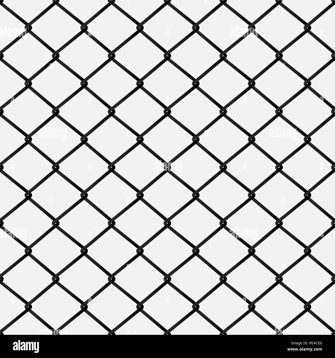 Seamless metal mesh. Wire fence isolated on the white background, vector  illustration Stock Vector Image & Art - Alamy