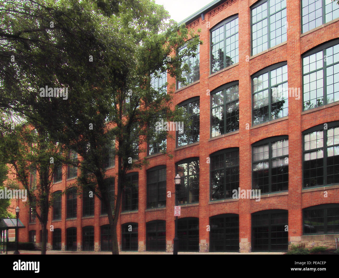Image showcasing Old industrial space converted to residential property Stock Photo - Alamy