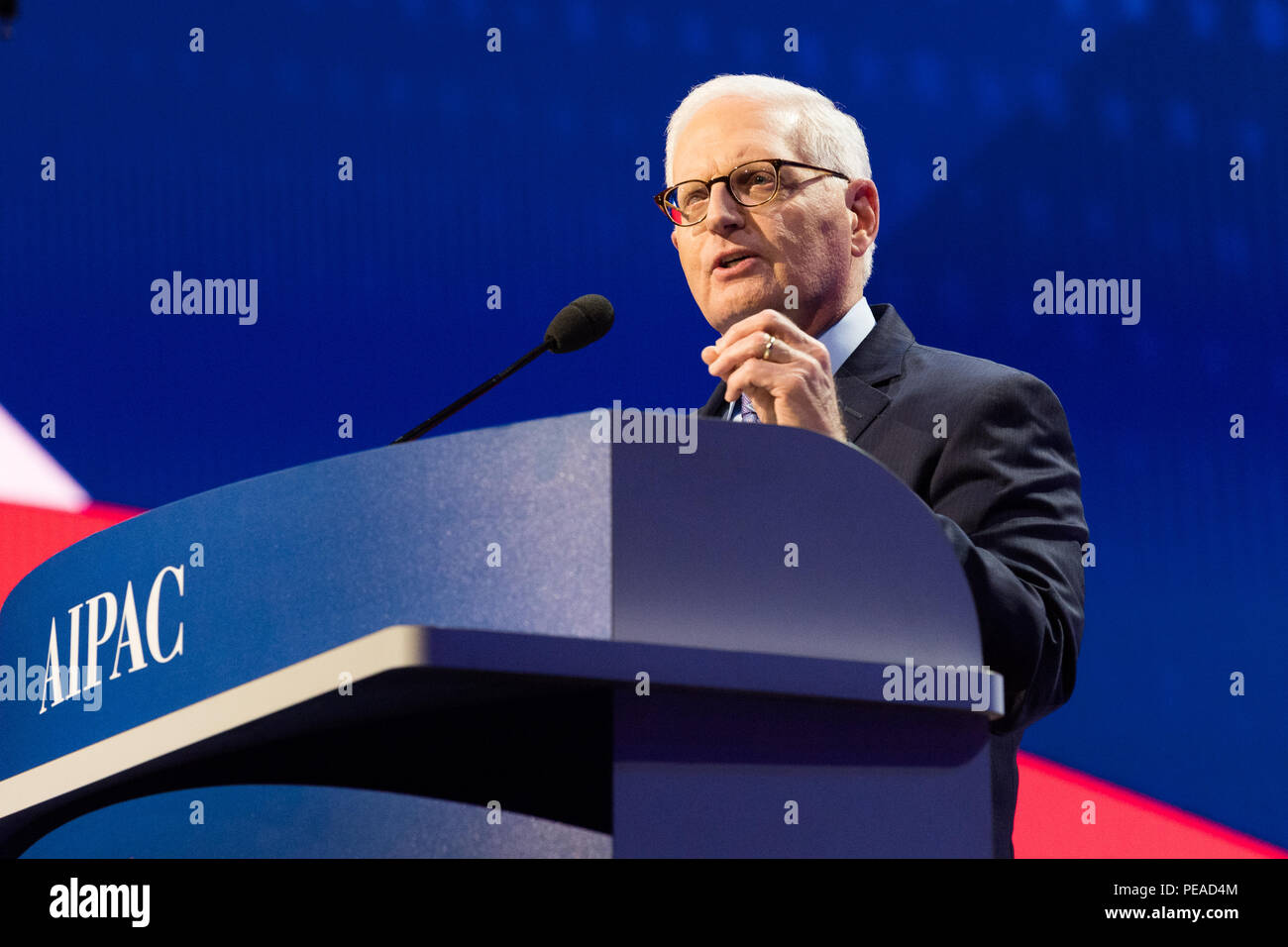 Howard Kohr, executive director of the AIPAC, speaking at the AIPAC (American Israel Public Affairs Committee) Policy Conference at the Walter E. Wash Stock Photo