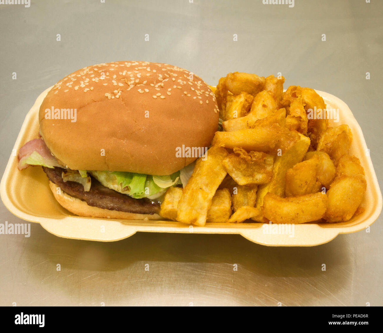 British burger and chips hires stock photography and images Alamy