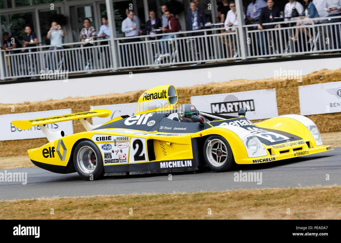 1978 Alpine-renault A442B Le Mans racer with driver Michel Leclere at ...