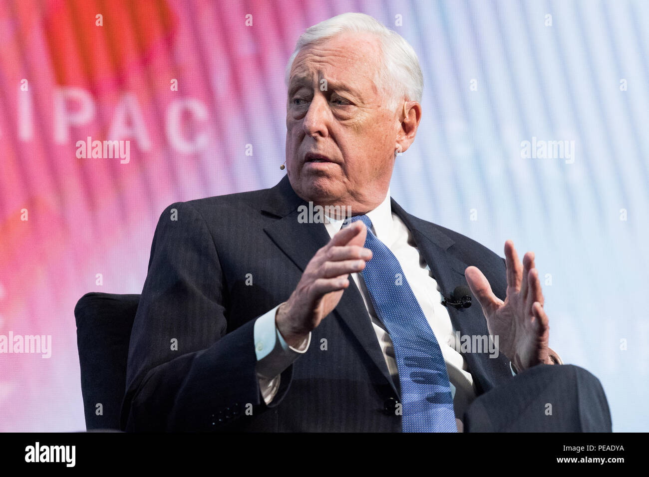Steny Hoyer, Representative (D) for Maryland's 5th congressional district, speaking at the AIPAC (American Israel Public Affairs Committee) Policy Con Stock Photo