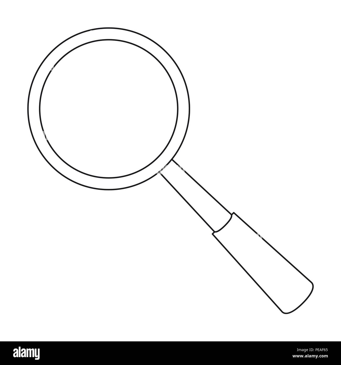 Magnifying glass with coins isolated over white Vector Image