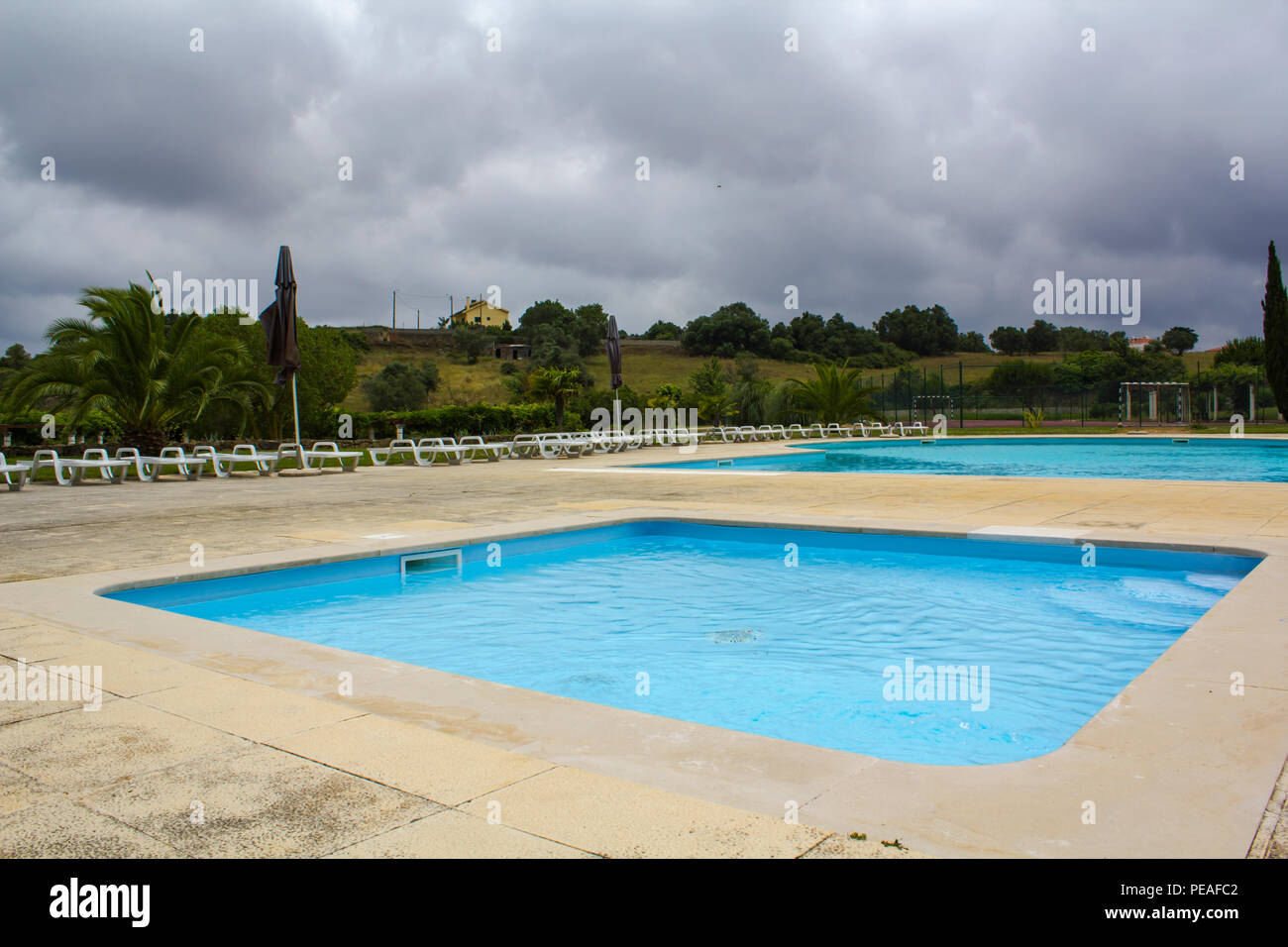 Swimming pool in private condominium Stock Photo