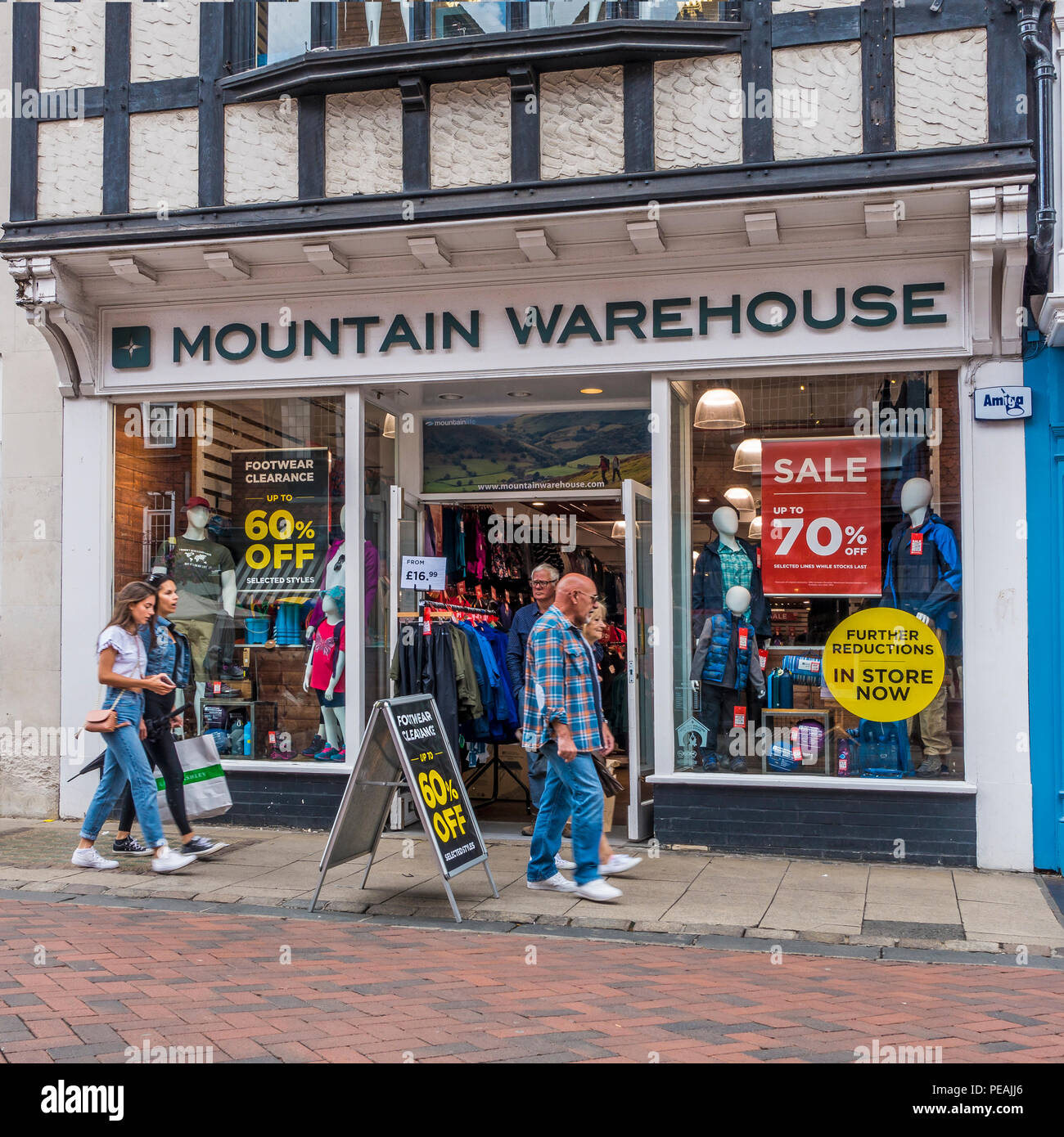 Entrance To Mountain Warehouse Outdoor Clothing And Equipment Shop Store  Showing Window Display, Sign, Signage, Branding And Logo Editorial  Photography Image Of Outlet, Chain: 184718507