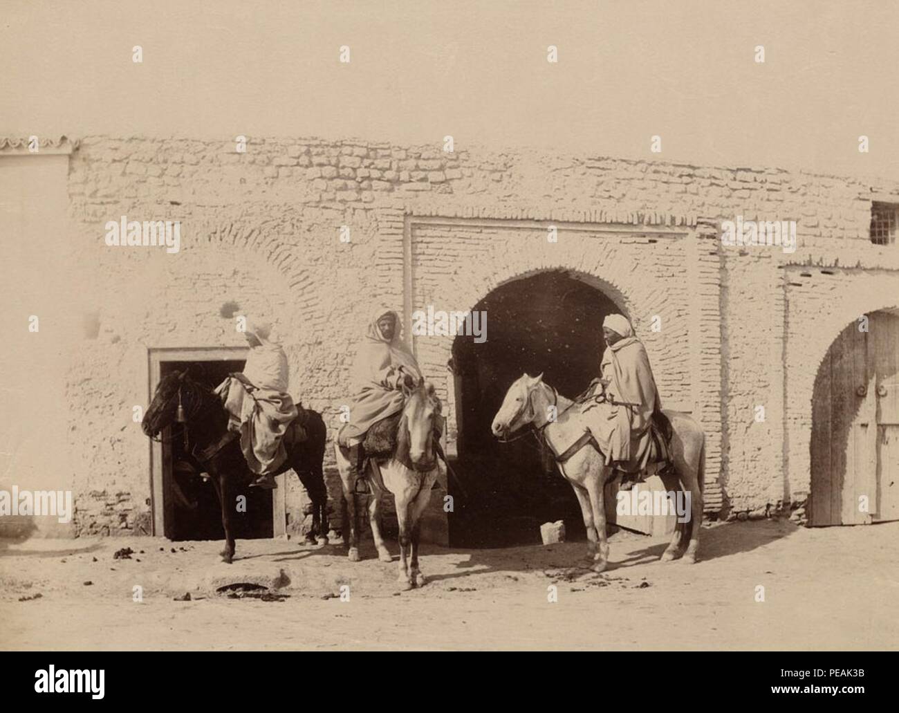 Arab horsemen. Stock Photo