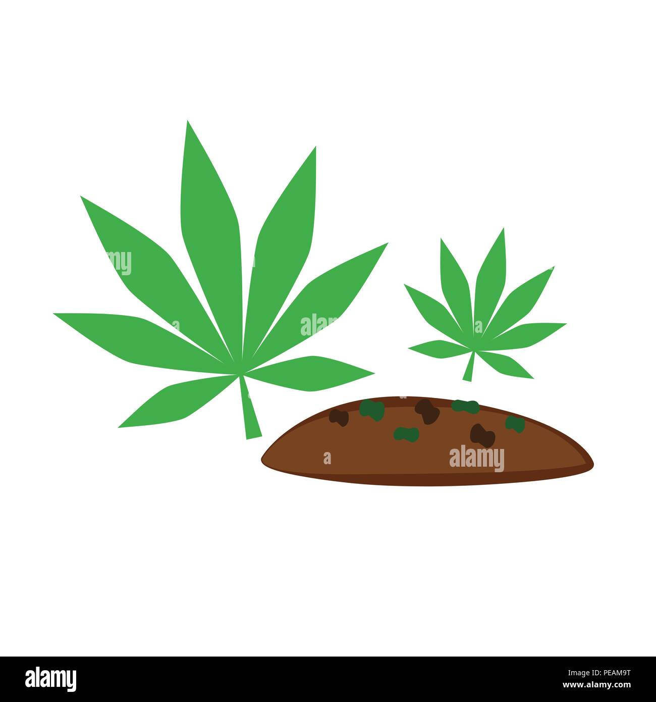 cannabis tasty choco cookie vector illustration EPS10 Stock Vector