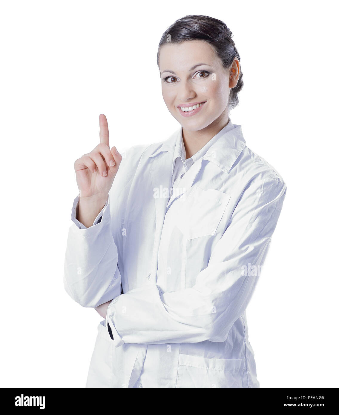 Female doctor showing no sign hi-res stock photography and images - Alamy
