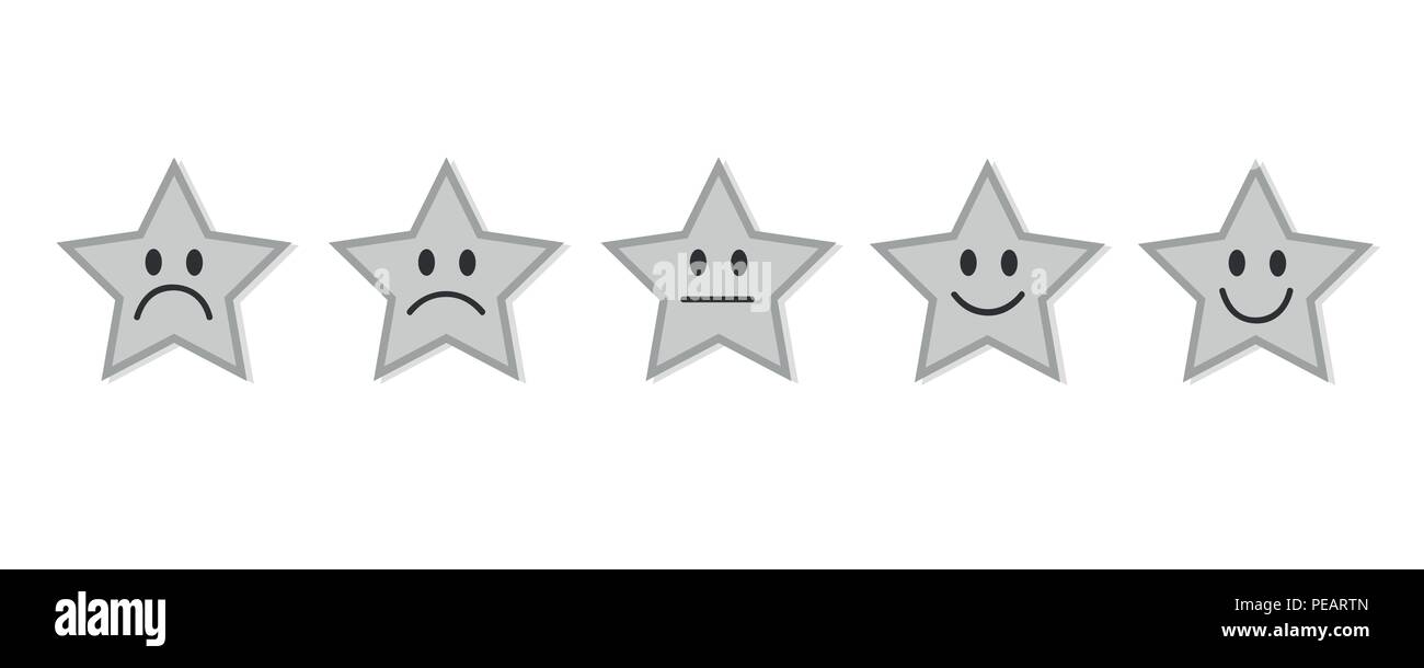 grey rating stars feedback vector illustration EPS10 Stock Vector
