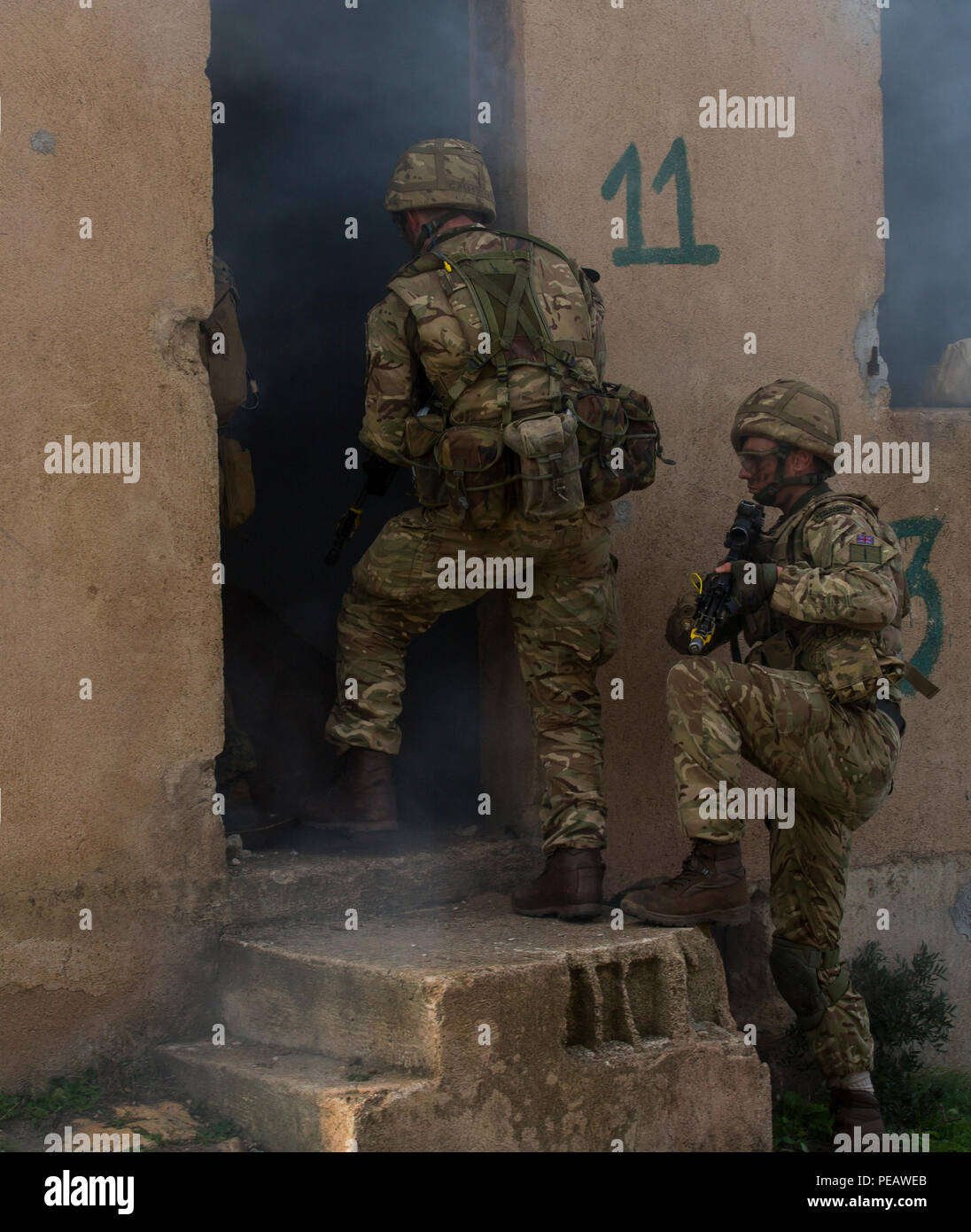 Marines from SPMAGTF-CR-AF and U.K. Royal Marines 45 Commando conduct ...