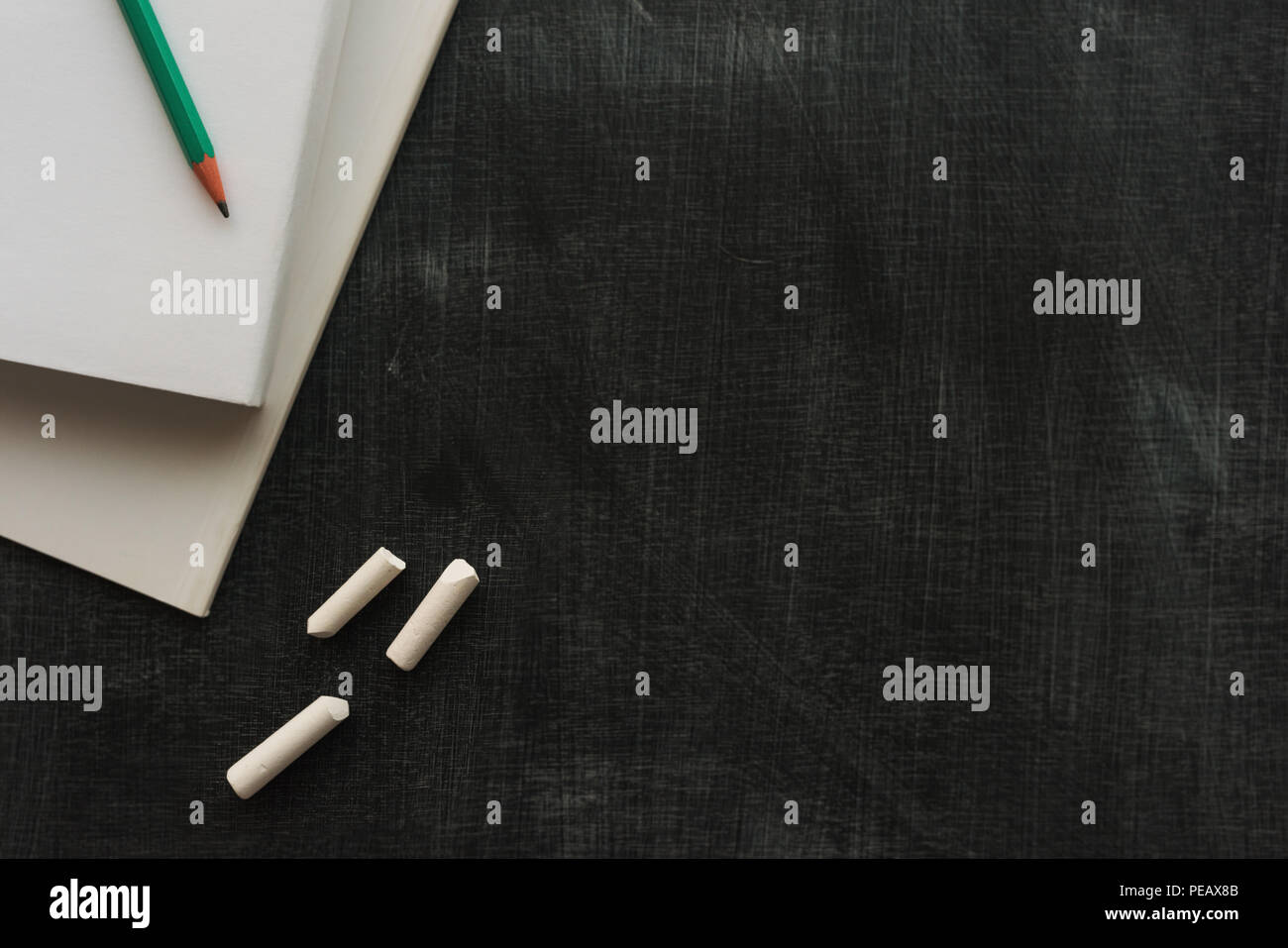 Chalkboard chalk pencil hi-res stock photography and images - Alamy