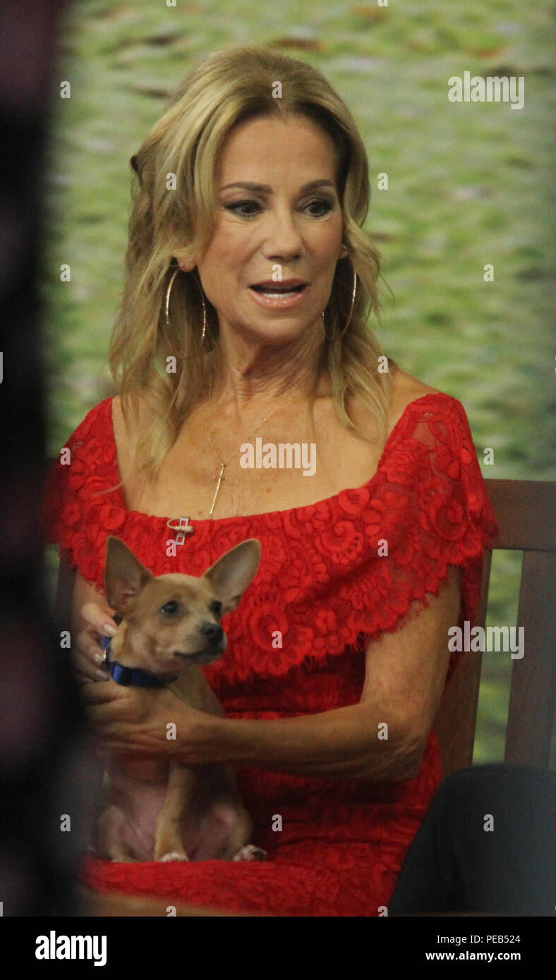 New York, NY, USA. 13th Aug, 2018. Kathie Lee Gifford interview Jane Lynch at Today Shiow to talk about Clear the Shelters a NBC and Telemundo partnering to help provide funds to adopt a pet from a Shelter in New York. August 13, 2018 Credit: Rw/Media Punch/Alamy Live News Stock Photo