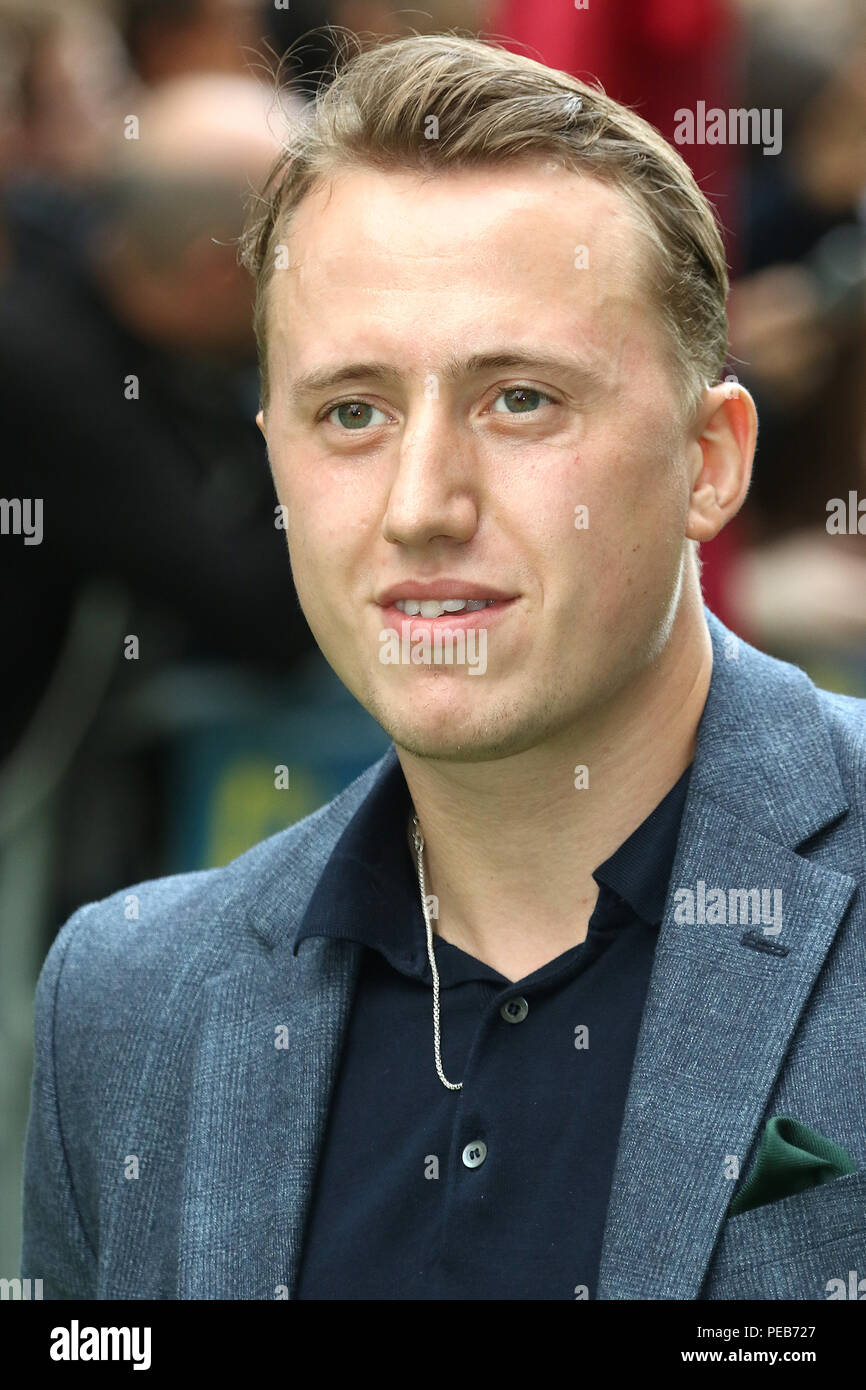 London, UK. 13th August, 2018. Theo Barklem-Biggs, The Festival - World Premiere, Leicester Square, London, UK, 13 August 2018, Photo by Richard Goldschmidt Credit: Rich Gold/Alamy Live News Stock Photo