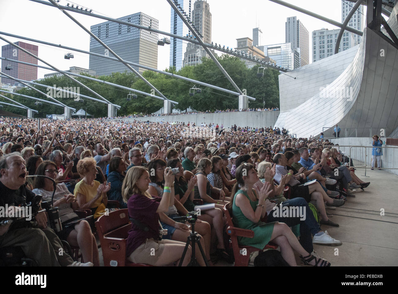 Chicago, Illinois, USA. 13th Aug, 2018. Broadway in Chicago is an annual show that features